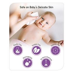 Babyhug 98% Water Soothing Lavender & Chamomile Baby Wet Wipes - 72 Pieces