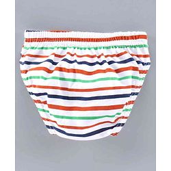 Babyhug 100% Cotton Briefs Multiprint Pack of 3 - White Blue