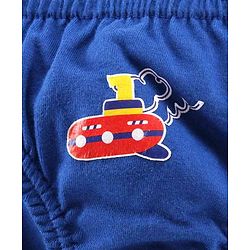 Babyhug 100% Cotton Briefs Multiprint Pack of 3 - White Blue