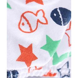 Babyhug 100% Cotton Briefs Multiprint Pack of 3 - White Blue