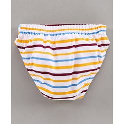 Babyhug 100% Cotton Briefs Animal Print Pack of 3 - White Yellow