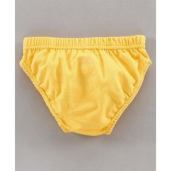 Babyhug 100% Cotton Briefs Animal Print Pack of 3 - White Yellow