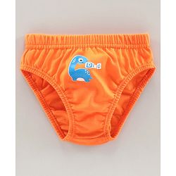 Babyhug 100% Cotton Briefs Pack of 3 - Orange White
