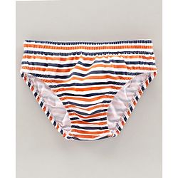 Babyhug 100% Cotton Briefs Pack of 3 - Orange White