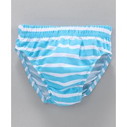 Babyhug Stripes & Vehicle Printed 100% Cotton Briefs Pack of 3 - Red Blue White