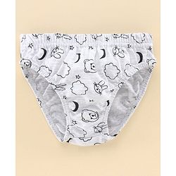 Babyhug 100% Cotton Briefs Pack of 3 - Blue Grey