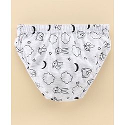 Babyhug 100% Cotton Briefs Pack of 3 - Blue Grey