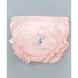 Babyhug 100% Cotton Bloomer Striped & Butterfly Print Pack of 3 - Pink
