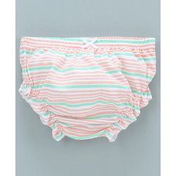 Babyhug 100% Cotton Bloomer Striped & Butterfly Print Pack of 3 - Pink