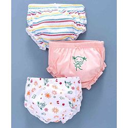 Babyhug 100% Cotton Bloomer Pack of 3 -  Coral