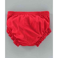 Babyhug 100% Cotton Bloomers Multiprint Pack of 3 - White Red