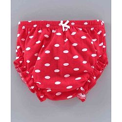 Babyhug 100% Cotton Bloomers Multiprint Pack of 3 - White Red