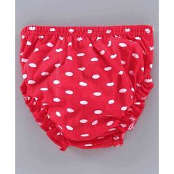 Babyhug 100% Cotton Bloomers Multiprint Pack of 3 - White Red