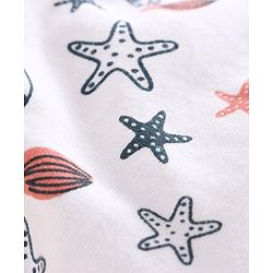 Babyhug 100% Cotton Brief Star Print Pack of 3 - White Navy Blue