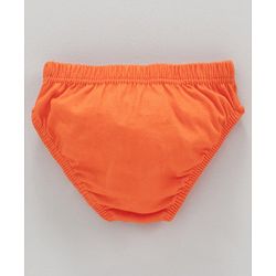 Babyhug 100% Cotton Brief Star Print Pack of 3 - White Orange
