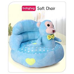 Babyhug Plush Kids Monkey Sofa Chair (Colour May Vary)
