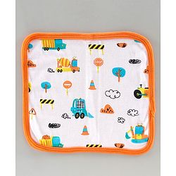 Babyhug 100% Cotton Double Layer Wash Cloth Pack of 3 - Yellow Orange Blue
