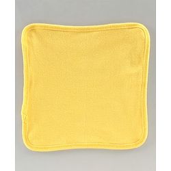 Babyhug 100% Cotton Double Layer Wash Cloth Pack of 3 - Yellow Orange Blue