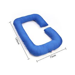 Babyhug Cotton C Shape Maternity Pillow - Royal Blue