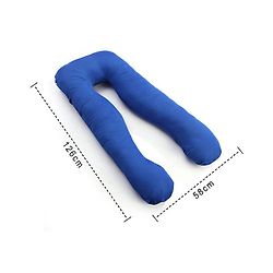 Babyhug Cotton U Shape Maternity Pillow - Royal Blue