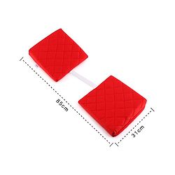 Babyhug Maternity Double Wedge Pillow With Quilted Cover - Red| Soft yet Firm| Breathable Fabric| Removable & Washable Outer Cover| Quilted Cotton Fabric| Sleep & Back Support| Relieves Back Pain| Ideal for Pregnant Women| Facilitates Peaceful Sleep