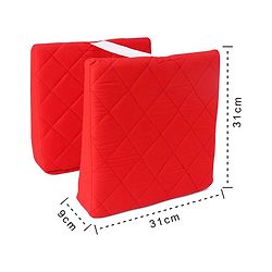 Babyhug Maternity Double Wedge Pillow With Quilted Cover - Red| Soft yet Firm| Breathable Fabric| Removable & Washable Outer Cover| Quilted Cotton Fabric| Sleep & Back Support| Relieves Back Pain| Ideal for Pregnant Women| Facilitates Peaceful Sleep