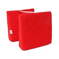 Babyhug Maternity Double Wedge Pillow With Quilted Cover - Red| Soft yet Firm| Breathable Fabric| Removable & Washable Outer Cover| Quilted Cotton Fabric| Sleep & Back Support| Relieves Back Pain| Ideal for Pregnant Women| Facilitates Peaceful Sleep