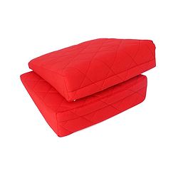 Babyhug Maternity Double Wedge Pillow With Quilted Cover - Red| Soft yet Firm| Breathable Fabric| Removable & Washable Outer Cover| Quilted Cotton Fabric| Sleep & Back Support| Relieves Back Pain| Ideal for Pregnant Women| Facilitates Peaceful Sleep