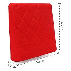 Babyhug Cotton Maternity Wedge Pillow With Quilted Cover - Red| Soft yet Firm| Breathable Fabric| Removable & Washable Outer Cover| Quilted Cotton Fabric| Sleep & Back Support| Relieves Back Pain| Ideal for Pregnant Women| Facilitates Peaceful Sleep