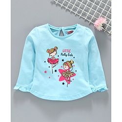 Babyhug Full Sleeves Tee Graphic Print - Light Blue