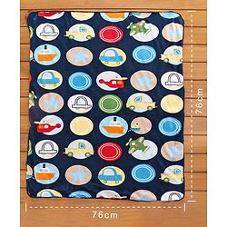 Babyhug Sherin & Poly Wool All Season Blanket Vehicle Design - Blue (Blanket's Fur Color May Vary)