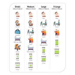 Babyhug Smart Dry Bed Protector Sheet Pack of 2 Extra Large - Blue Green