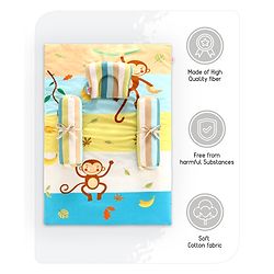 Babyhug 100% Cotton Gadda Set Monkey Theme - Multicolor
