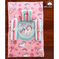 Babyhug 100% Cotton Gadda Set Unicorn Theme - Multicolor