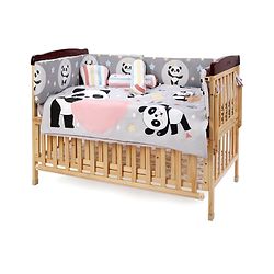 Babyhug 100% Cotton Crib Bedding Set Unicorn Print Regular - Multicolor (Cot not Included)