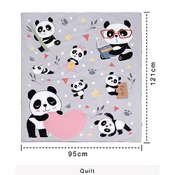 Babyhug 100% Cotton Crib Bedding Set Unicorn Print Regular - Multicolor (Cot not Included)