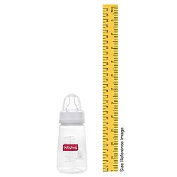 Babyhug Narrow Neck Feeding Bottle Pack of 2 Blue White - 125 ml Each