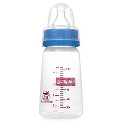 Babyhug Narrow Neck Feeding Bottle Pack of 2 Blue White - 125 ml Each