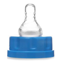 Babyhug Narrow Neck Feeding Bottle Pack of 2 Blue White - 125 ml Each