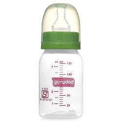 Babyhug Narrow Neck Feeding Bottle Pack of 2 Pink Green - 125 ml Each