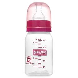 Babyhug Narrow Neck Feeding Bottle Pack of 2 Pink Green - 125 ml Each