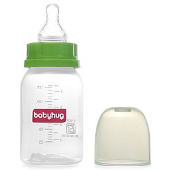 Babyhug Narrow Neck Feeding Bottle Pack of 2 Pink Green - 125 ml Each