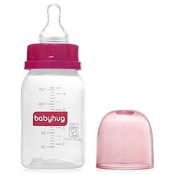 Babyhug Narrow Neck Feeding Bottle Pack of 2 Pink Green - 125 ml Each