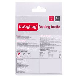 Babyhug Narrow Neck Feeding Bottle Pack of 2 Pink Green - 125 ml Each