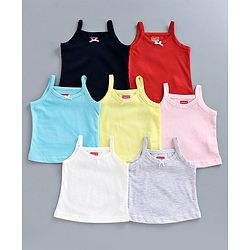 Babyhug 100% Cotton Singlet Slips Pack of 7 - Multicolour
