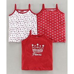 Babyhug 100% Cotton Slips Pack of 3 - Red