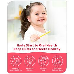 Babyhug Strawberry Flavoured Toothpaste for Ages 6 Months+ |100% Natural Ingredients Fluoride Free No SLS/SLES - 50 g