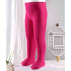 Cute Walk by Babyhug Anti-bacterial Footed Tights - Dark Pink