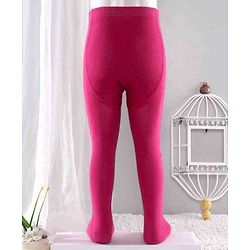 Cute Walk by Babyhug Anti-bacterial Footed Tights - Dark Pink