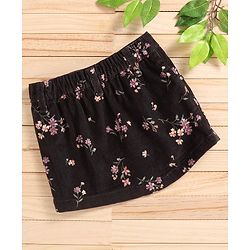Babyhug Floral Print Mid Thigh Length Skirt - Olive Green